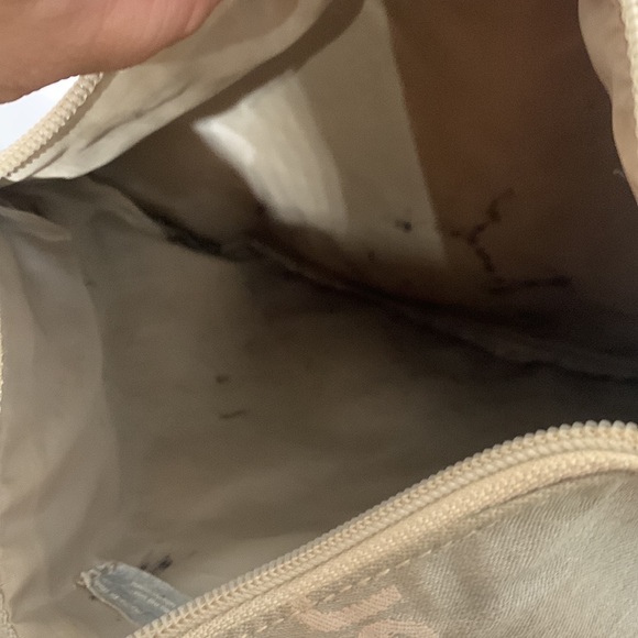 Iceberg ice jeans Vintage Y2K all over branding cloth shoulder bag sand - Picture 10 of 11